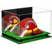 Helmet Display Case - Large Rectangle Box With Mirror Case Black Risers And Turf Base 18 X 14 X 12 (V60/A014)