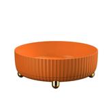 Snack Tray Rotating Snack Serving Platter 5 Segmented Candy Containers for Nut Candy Dried Fruit Food Storage Organizer Compartment Dried Fruit Tray (Small Orange)