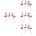 16 Pcs Para Mujer Interior Flamingo Micro Landscape Ornament Outdoor Statue Small Yard Decorations Flamingos for Animal Pink Resin