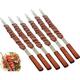 Professional Stainless Steel Kabob Barbecue BBQ Skewers for Shish Kebab Turkish Grills & Koubideh Brazilian Persian - 23 x 1 with Wood Handle (6 Pack)