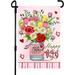 Rdsfhsp Happy Mothers Day Garden Flag 12 x 18 Inch Mother s Day Garden Flag Double Sided Linen Mother s Day House Flags for Spring Home Mother s Day Decoration