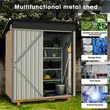 Jolydale 3.0â€™x4.9â€™ Outdoor Storage Shed Garden Metal Shed for Bike Outdoor Tool Storage Shed Outside Lawn Mower Storage Sheds with Lockable Door for Backyard