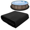 Round Swimming Pool Mat 4 Meter Felt Liner Pad Black Ground Pool Protection Cloth Suitable for 12ft Pools Soft Comfortable Prevents Damage from Rocks Roots Durable Long-Lasting