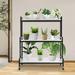 3-Tier 31 Plant Stand Shelf Indoor Outdoor Flower Stand Rolling Rack Flower Pot Holder