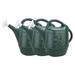LeCeleBee Classic Watering Plastic Can Green 2 Gallon (Pack of 3)