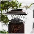 Solar Post Lights Outdoor Fence Cap Light for Posts Patio Garden Decoration White Lighting Blackï¼ŒLighting Solar Outdoor Post Cap Lights Light for Fence on Clearance Solar Lights Outdoor