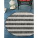 Unique Loom Distressed Stripe Outdoor Striped Rug 12 0 x 12 0 Round Charcoal Gray