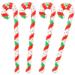 4 Pcs Christmas Walking Stick for The Elderly Xmas Inflatable Sticks Candy Canes Balloons Bulk Giant Festival Themed Child