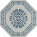 Unique Loom Timeworn Indoor/Outdoor Traditional Rug Blue/Gray 7 10 Octagon Geometric Traditional Perfect For Patio Deck Garage Entryway