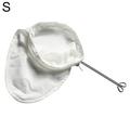 Grandest Birch Reusable Stainless Steel Handle Cotton Cloth Strainer Coffee Tea Mesh Filter Bag Reusable Easy to Use Kitchen Tool