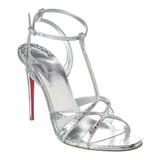 Tangueva 100 Leather Sandal - Metallic - Christian Louboutin Heels