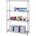 Products Industrial Wire Shelving Starter Unit 48 W X 18 D X 72 H (Add-On Unit And Extra Shelf Pack Sold Separately) Metallic Gray