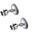 Shower Head Holder Adjustable Handheld Shower Holder Chrome Shower Wall Bracket for Standard Shower Hose Handheld Fixed Wall Mount Powerful Suction Cup 2Pcs