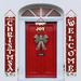 Merry Christmas Banner for Christmas Door Decorations Red Welcome Sign Large Outdoor Christmas Decorations Porch Front Door Hanging Banner Xmas Decorations Indoor Outdoor Banners