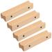 4 Pcs Solid Wood Drawer Handle Vanity Table Dresser Vintage Dressing Closet Door Beech