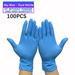 Weloille 100Pcs Nitrile Dishwashing Gloves Household Food Grade Labor Protection Thickened Disposable Nitrile Gloves Free Non-Sterile LatexFree Disposable Gloves