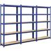 NLIBOOMLife 2 PCS 5-Tier Utility Shelves Metal Shelves Garage Shelving Unit Adjustable Garage Shelves Racks Heavy Duty Shed Shelving- Blue 35.5 x 12 x 71 Inch