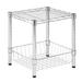 Honey-Can-Do Metal 2-Tier Wire Storage Shelf with Basket Chrome