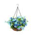 Artificial Hanging Baskets Flower Basket Silk Chain Hanging Basket DIY Artificial Daisy Red Flowers with Flowers for Home Outdoors Garden Patio Porch