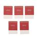 5 Pcs 2022 Desk Calendar Table Decor Mini Small Calendars Desktop Decorative Household Pocket Office