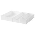 4pcs Rectangle Dresser Drawer Organizers Plastic Kitchen Drawers Organizers