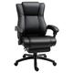 MOWENTA Executive High Back Office Chair Executive Computer Desk Chair with PU Leather Adjustable Height and Retractable Footrest Black