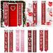 Huayishang Valentines Day Banner Clearance The Porch of The Couplet Decorative Curtains and Banners Hang on A Family Vacation Party on Valentine s Day Valentines Day Decor Purple