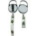 White Carabiner Style Retractable ID Card Reel Strap Clip Pack of 10