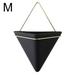 Simple Container Iron Vases Ceramic Self Water-Absorbing Planter Nordic Succulent Plant Wall Mounted Flowerpot M Black Gold