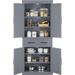 NLIBOOMLife 72.5 Kitchen Pantry Cabinet Freestanding Cupboard with Drawer and Adjustable Shelves Cabinet Organizer for Kitchen/Living Room/Dinning Room/Bathroom Dark Gray