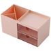 Outoloxit Desk Organizer Desk Organizers and Accessories Desk Storage Box Vanity Organizer Cosmetic Storage Organizer Makeup Organizer Desk Storage for Office Pink