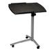 Laptop Desk Adjustable Height Rolling Laptop Notebook Desk Stand Over Sofa Bed Table Multifunctional Lifting Computer Table with Wheels Black