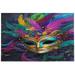 Hidove 500 Pieces Mardi Gras Carnival Mask Feathers Jigsaw Puzzle for Adults Teens Kids Fun Family Game for Holiday Toy Gift Home Decor
