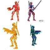 T13 Action Figure 3D Printed Multi-Jointed Movable N13 Action Figure Lucky 13 Action Figure 13 Action Figure Dummy 13 Action Figure Hand Painted Figure Desktop Decorations Game Gifts Set of 4Pcs