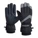 IDALL Snow Gloves Waterproof Gloves Winter Screen Ski Gloves Waterproof Thick Plus Velvet Warm Windproof Cold Protection Outdoor Couple Riding Gloves Ski Gloves Gloves for Cold Weather Grey