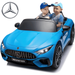24V 2 Seats Ride On Cars for kids Mercedes SL63 200W Battery Powered Ride On Toy Cars with Remote Control Bluetooth Music Player 4 Wheels Suspension Seat Belt Electric Cars for Boys Girls 3- 6