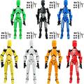7PCS T13 Action Figure 3D Printed Multi-Jointed Movable Action Figures Multi-Articular Action Figures Desktop Decorations for Action Figures for Game Lovers (7 Colors)