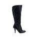 Nine West Boots: Black Print Shoes - Women's Size 9 - Almond Toe