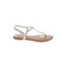 Old Navy Sandals: White Solid Shoes - Women's Size 8 - Open Toe