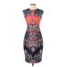 Vince Camuto Casual Dress - Sheath: Orange Floral Motif Dresses - Women's Size 2