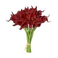 20pcs Bright Purple Flowers Artificial Calla Lily Silk Fake Flowers 13.5 for Mother s Day Easter Home Kitchen & Wedding