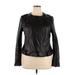 Wilsons Leather Leather Jacket: Short Black Solid Jackets & Outerwear - Women's Size 2X-Large