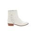 Joie Ankle Boots: White Print Shoes - Women's Size 40 - Almond Toe