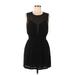 BCBGMAXAZRIA Casual Dress - Party Crew Neck Sleeveless: Black Print Dresses - Women's Size Medium