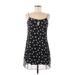 Abercrombie & Fitch Casual Dress - Mini Tie Neck Sleeveless: Black Print Dresses - Women's Size Medium