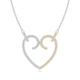 Diamond Heart-Shaped Necklace in Two Tone