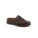 Extra Wide Width Women's San Marc Tooled Casual Mule by SoftWalk in Brown (Size 6 WW)