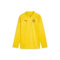 Puma Childrens Unisex Borussia Dortmund Football Quarter-Zip Training Top - Yellow - Size 15-16Y