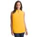 Plus Size Women's Sleeveless Button-Front Blouse by Jessica London in Sunset Yellow (Size 16 W)