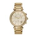 Michael Kors Parker Chronograph Gold Dial with Gold-Tone Stainless Steel Bracelet Ladies Watch MK5354